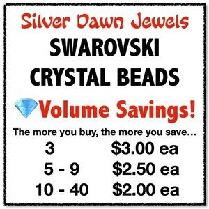 𝅺SWAROVSKI Crystal Beads As Low as $2! 💎 10/$20 Volume Savings 😃